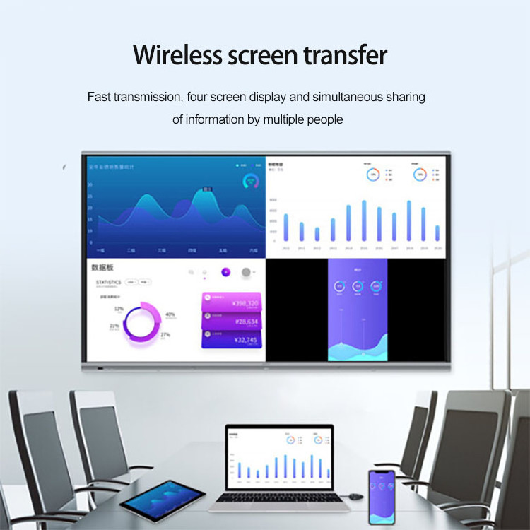 digital touch screen interactive flat panel whiteboard 55 65 75 86 inch e-learning portable electronic smart white board