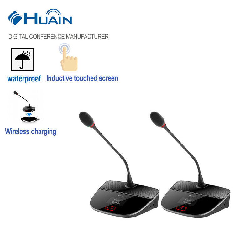 HUAIN High End Professional Congress WiFi UHF Discussion video Wireless Microphone Audio Digital Conference System