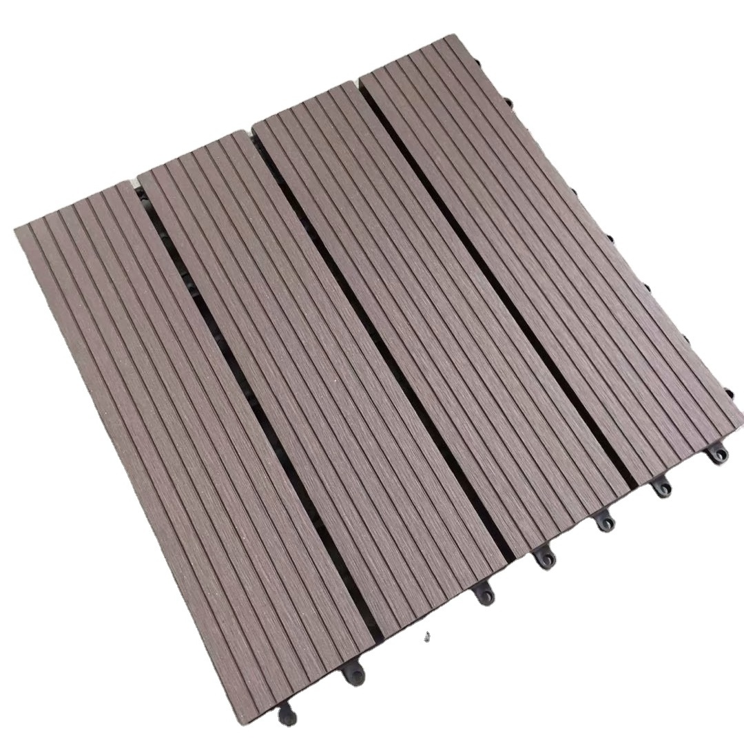 wpc interlocking decking tiles outdoor wood plastic composite engineered parquet flooring tiles