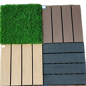 300*300mm landscape artificial grass interlocking turf tiles