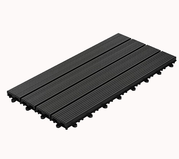 Wooden floor tile Interlocking wpc easy install easy movable floor tiles outdoor composite decking