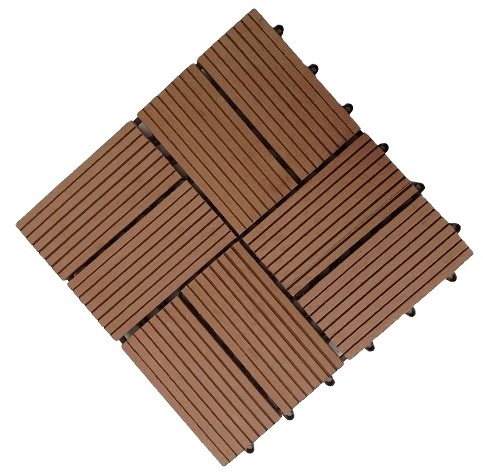 Wooden floor tile Interlocking light grey good quality low price WPC engineered flooring outdoor decking tiles