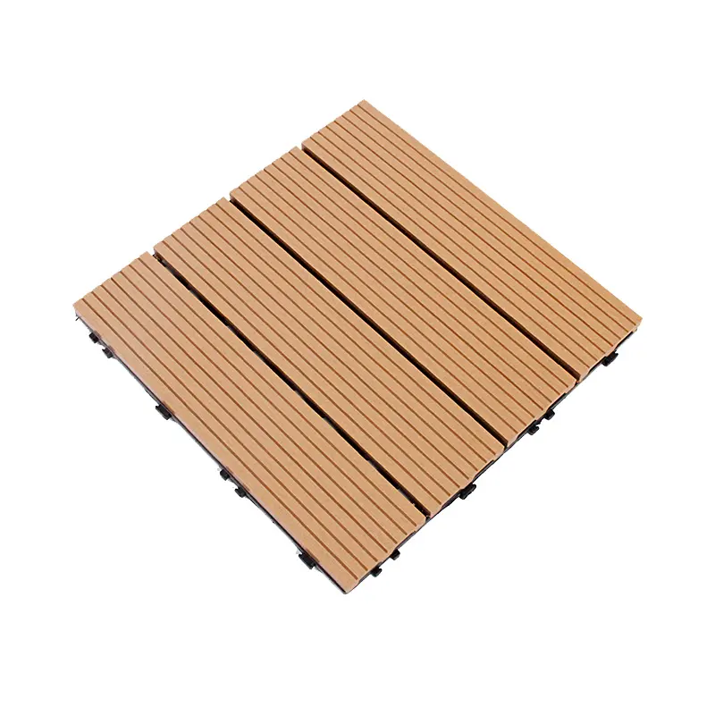 Terrasse WPC Tile Interlocking Wood Deck Tiles Composite Deck Boards Outdoor DIY Floor Tiles for garden deck