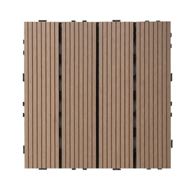 Terrasse WPC Tile Interlocking Wood Deck Tiles Composite Deck Boards Outdoor DIY Floor Tiles for garden deck