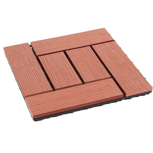 Outdoor composite decking floor white color  12" x 12" WPC Garden Patio Flooring Outdoor Interlocking Tiles manufacturer supply