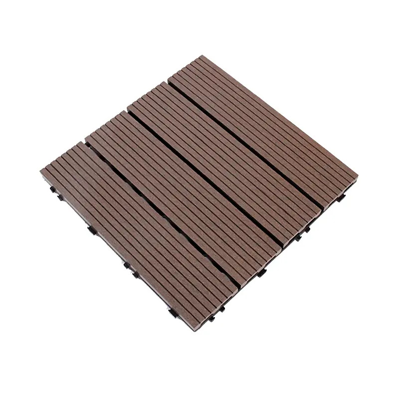 Terrasse WPC Tile Interlocking Wood Deck Tiles Composite Deck Boards Outdoor DIY Floor Tiles for garden deck