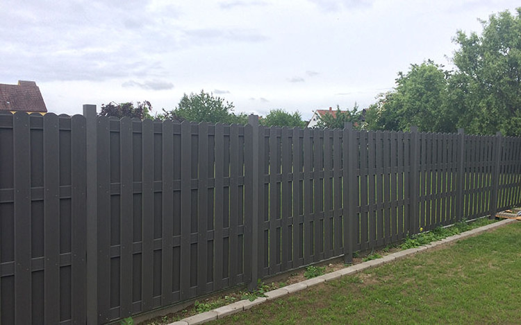 Wood composite fencing panel wooden post Aluminum post fence gate 20mm thickness 3D model