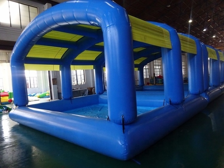 Attractive large inflatable swimming pool covers deep sea pool for kids