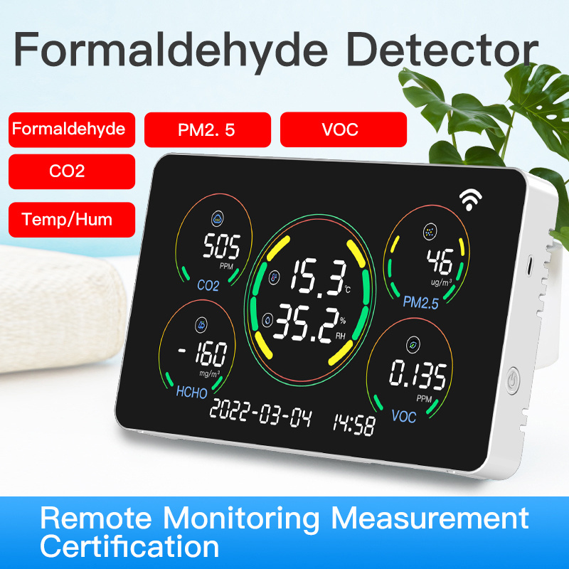 Hot Sales Portable Air Quality Monitor Meter TVOC Detector Indoor Air Quality Iaq Dust Sensor Pm2.5 Gas Detector Indoor/Car