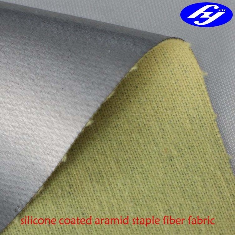 powdered aluminium/aluminium foil/silicone coated para aramid Kevlar fabric