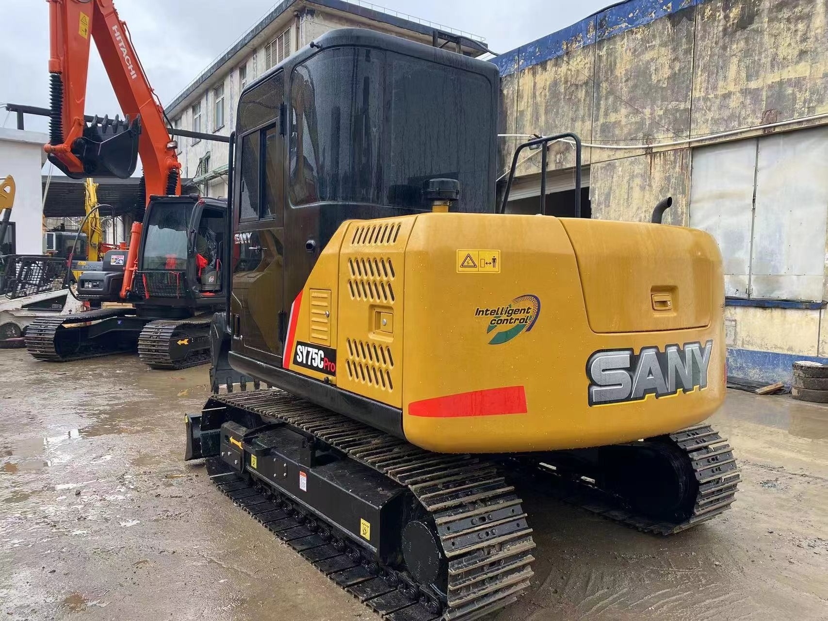 Mini used crawler diggers high quality second-hand excavator excavadora machine Sany SY75C for sale