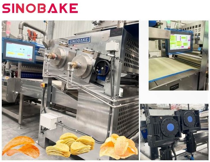 SINOBAKE Industrial Fried potato chips Making Machine Potato Chips Production Line Price Pringles potato chips making machine