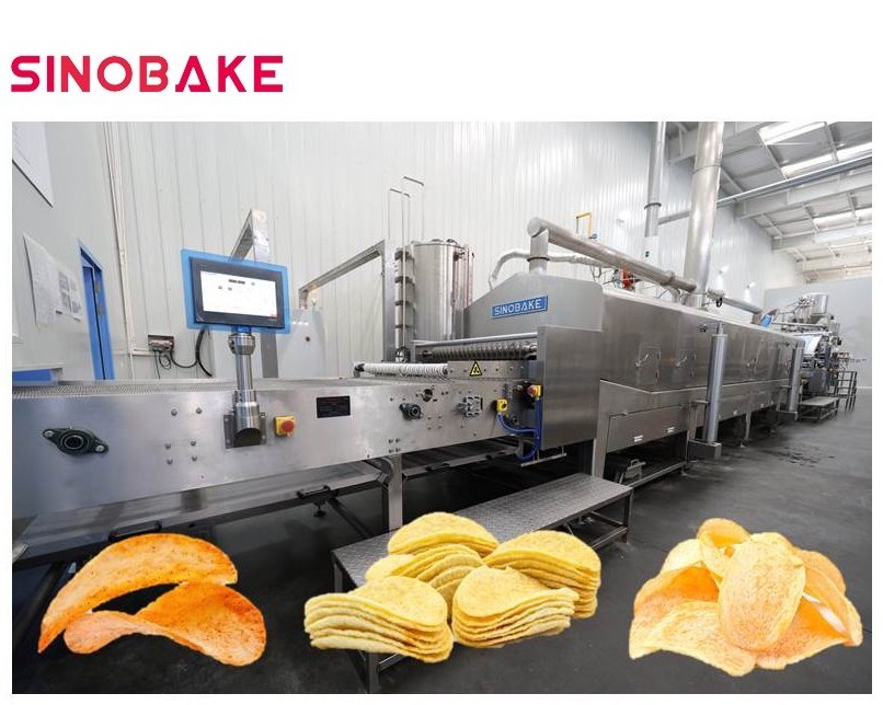 SINOBAKE Industrial Fried potato chips Making Machine Potato Chips Production Line Price Pringles potato chips making machine