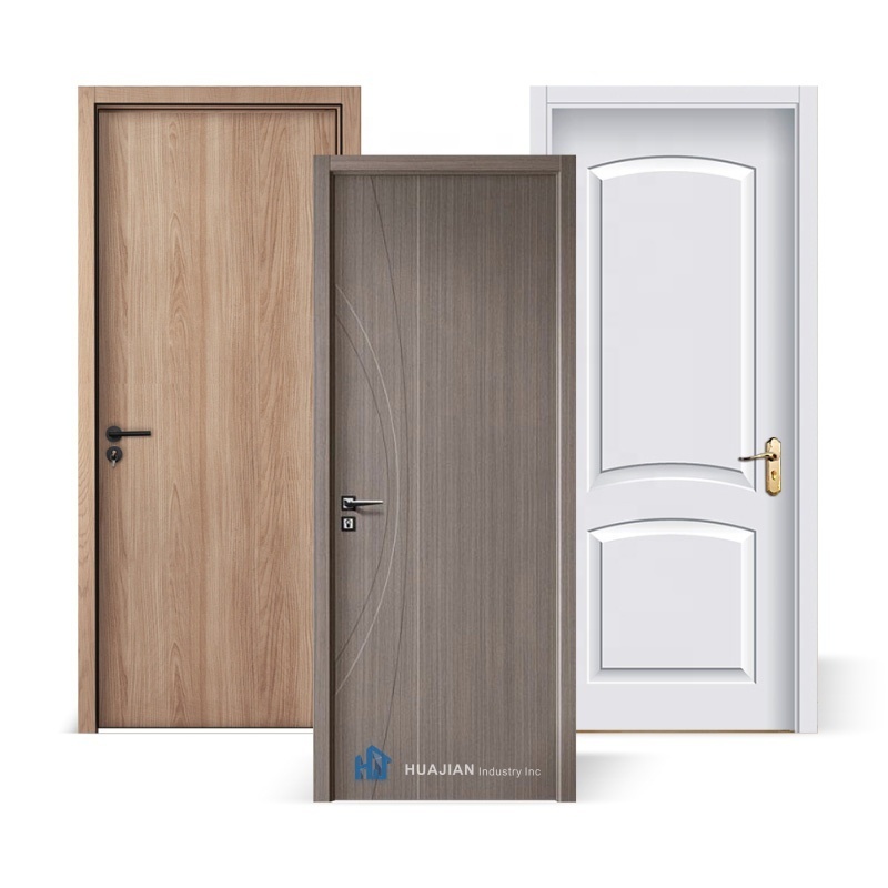 MDF DOOR Modern design Wooden Interior door Free painted PVC DOOR