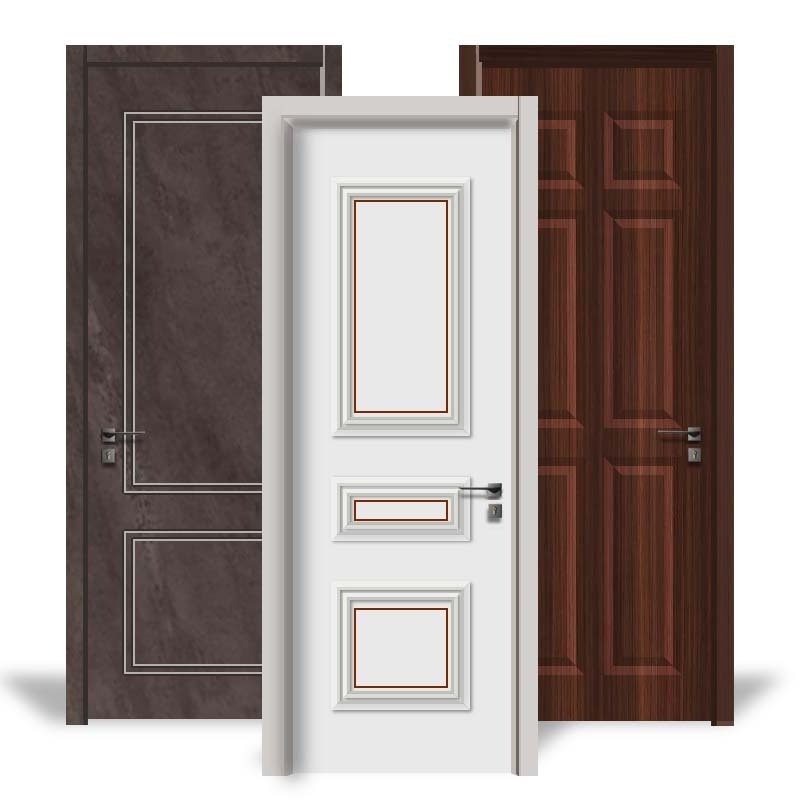 Modern Waterproof Internal Bedroom WPC Interior Doors Skin Door