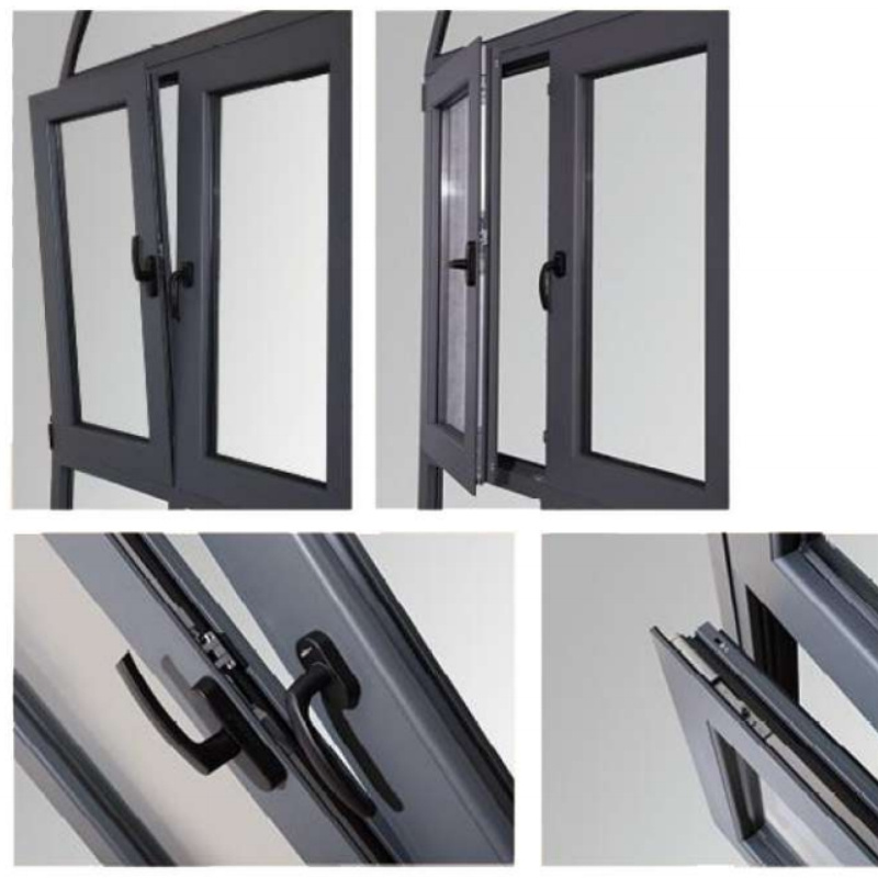 High-quality rotating tilt aluminum window double-glazed high-altitude soundproof window door