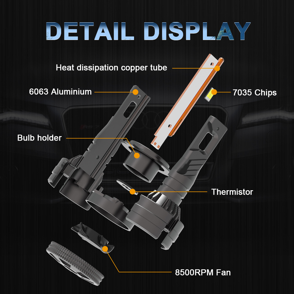 12V LED lights for Car headlights M4 series h7 h11 Led headlight bulb h8 9005 9006 h4 led headlights