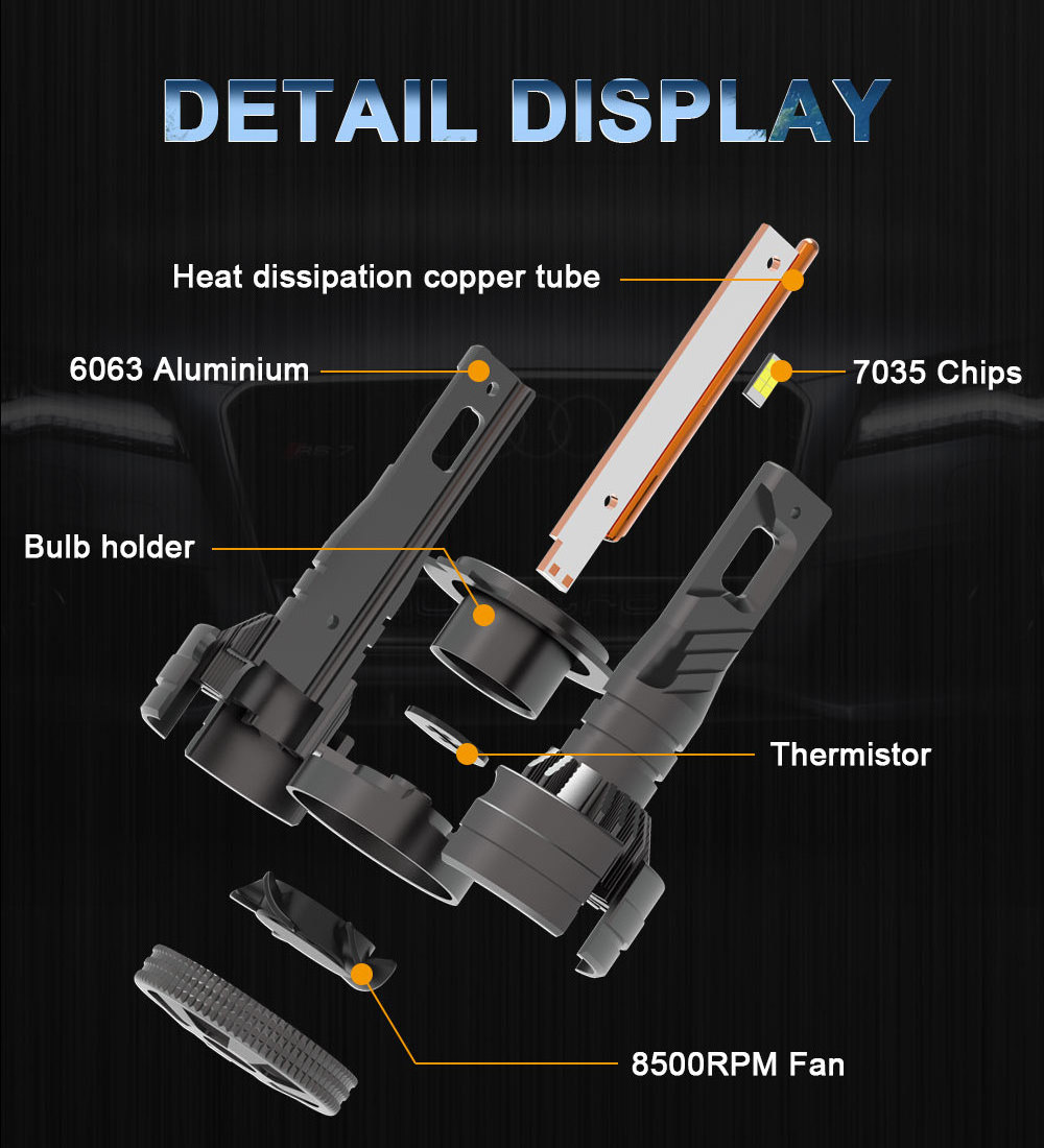 ODM OEM Automotive Light Bulb 4000Lm Car Led H8 H7 9005 9006 9012 HB3 HB4 HIR2 Auto LED Light Luces H11 LED Headlight Canbus