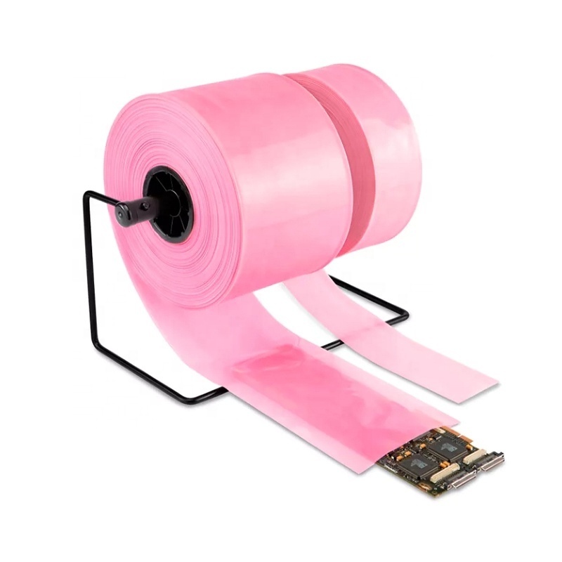 custom clear black blue pink 4mil 6mil anti-static poly tubing roll