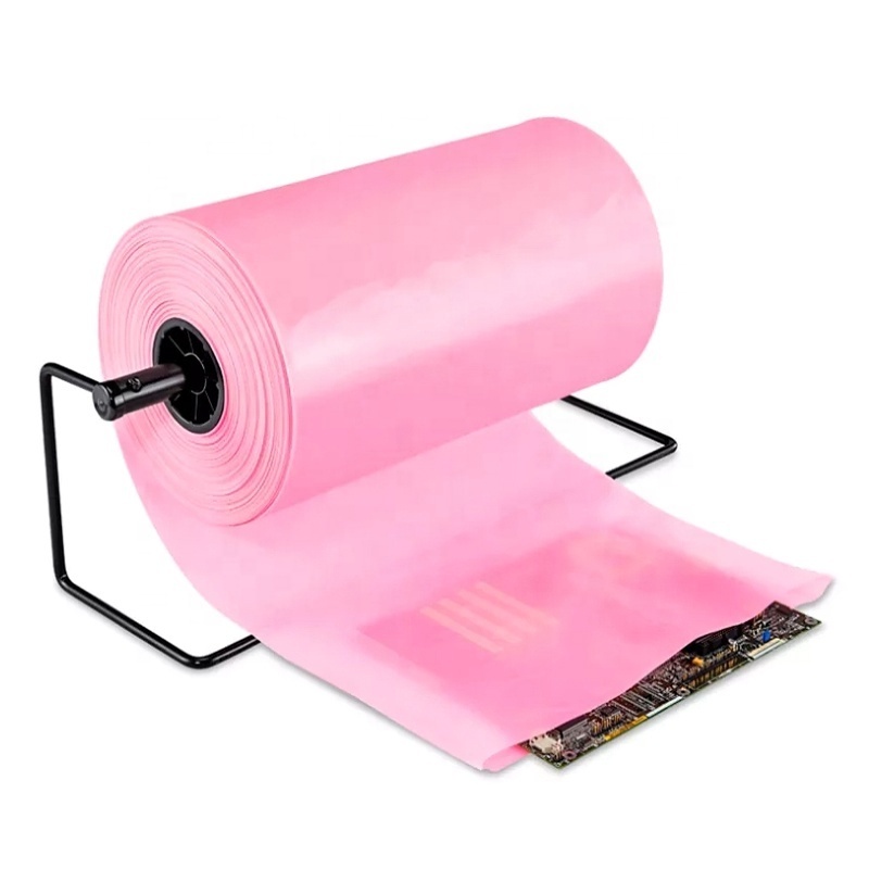 custom clear black blue pink 4mil 6mil anti-static poly tubing roll