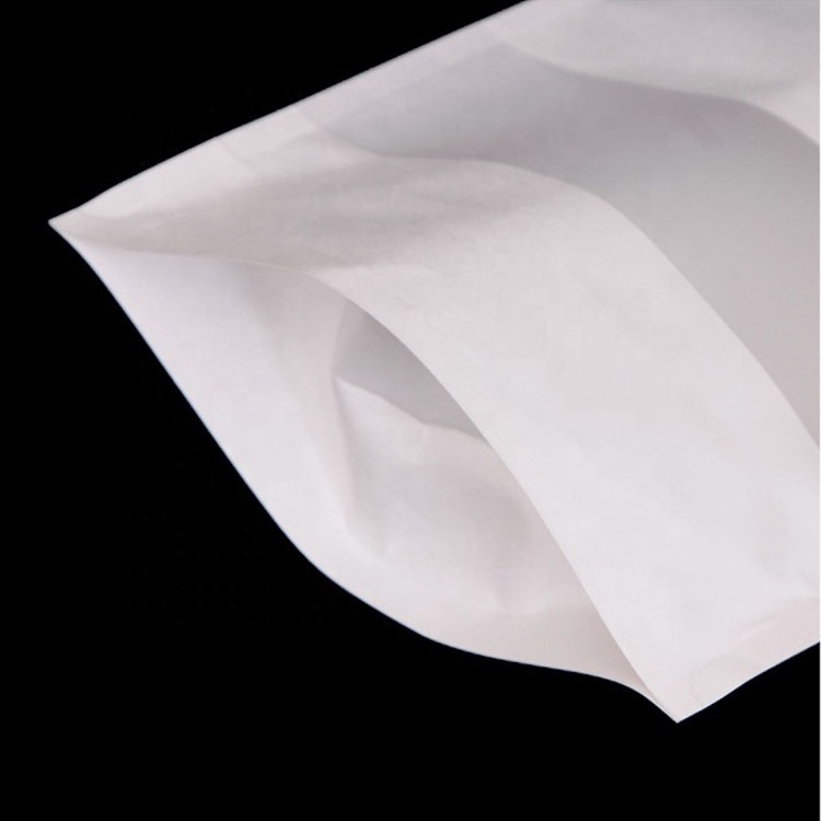 wholesale white kraft paper bag with zip lock and window