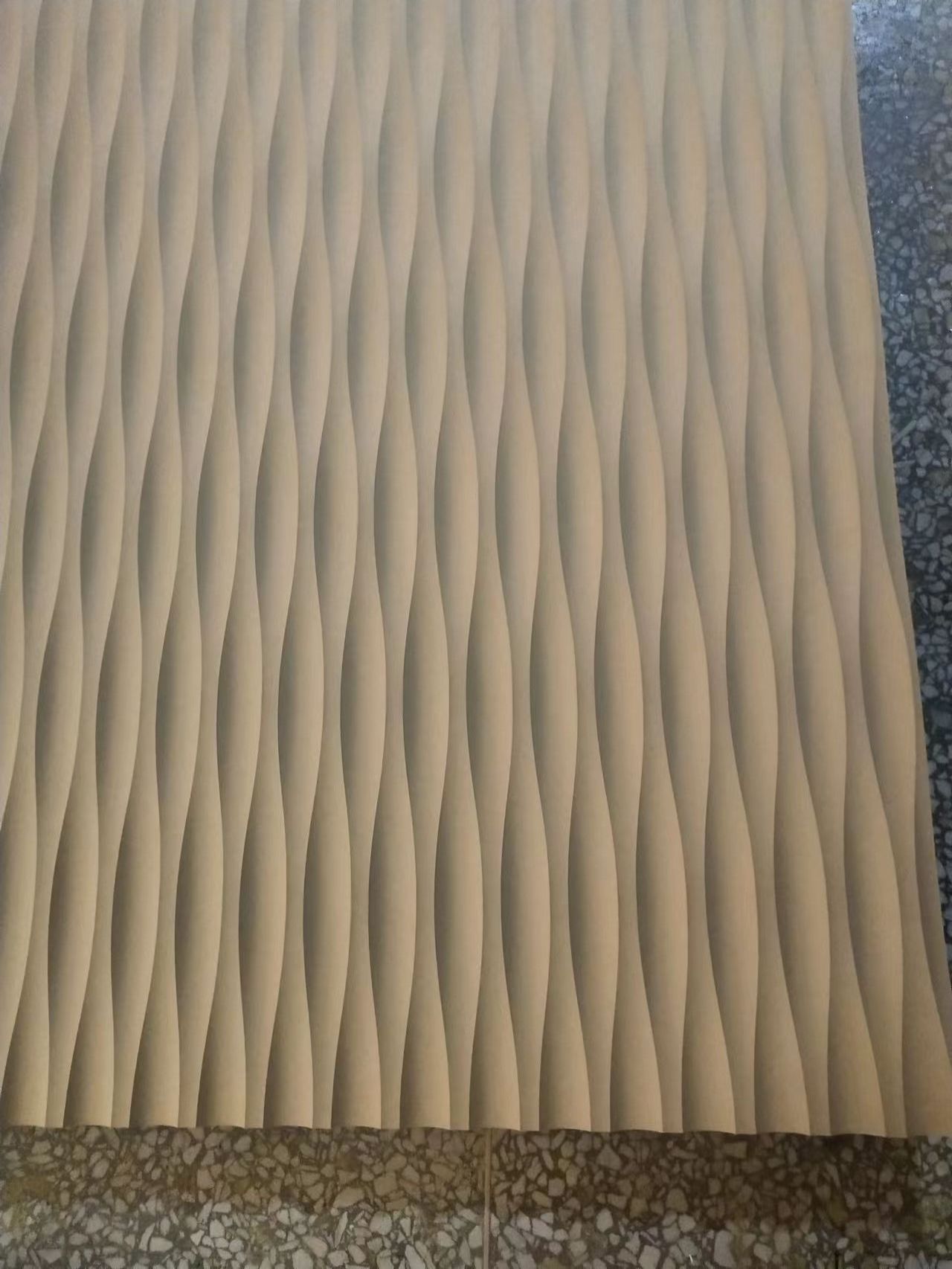 decorative 3D waved 18mm raw melamine MDF board  wall panel