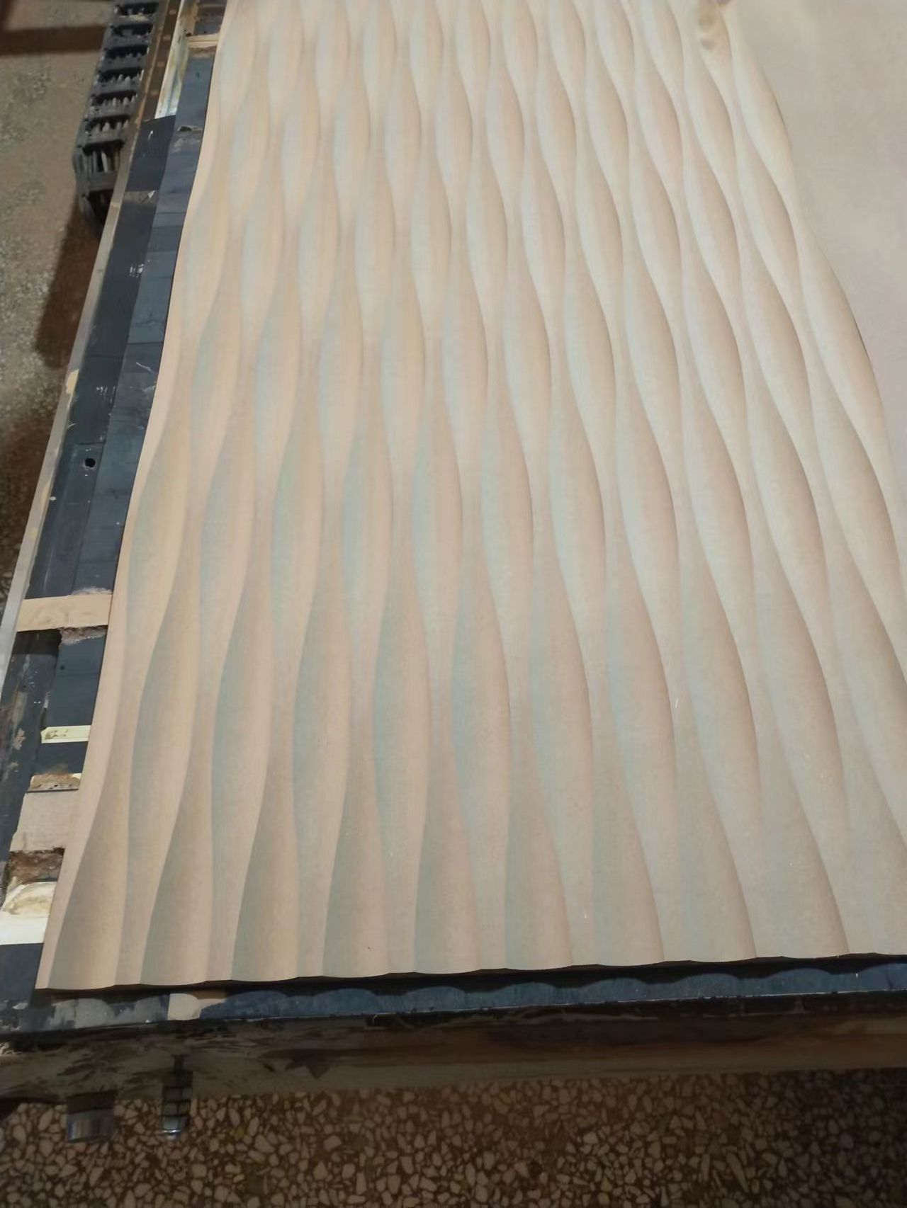 decorative 3D waved 18mm raw melamine MDF board  wall panel