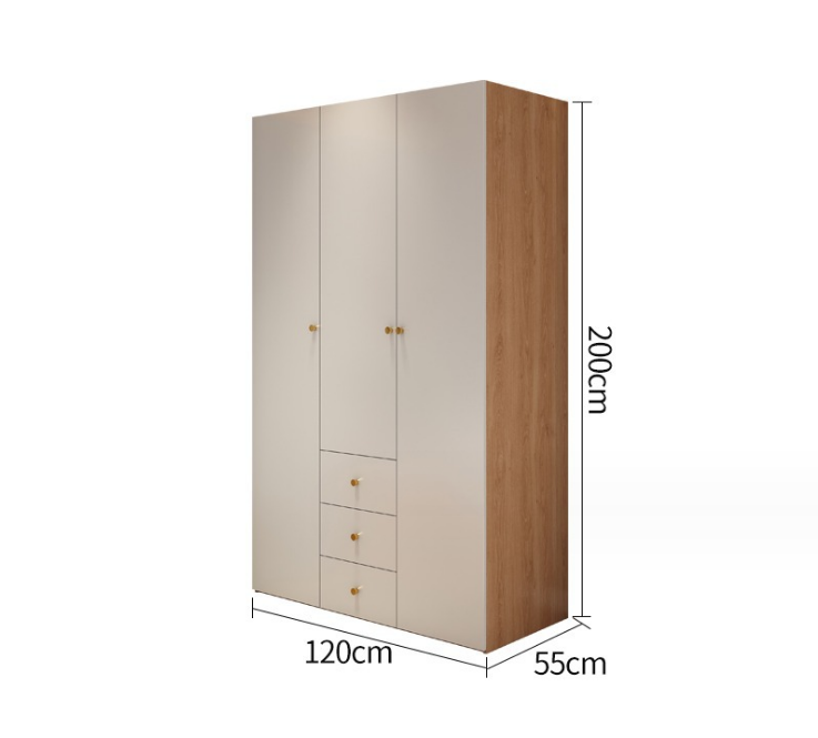 High quality Furniture White wooden Wardrobe Cabinet Closet with mirror