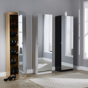 shoe cabinet with mirror