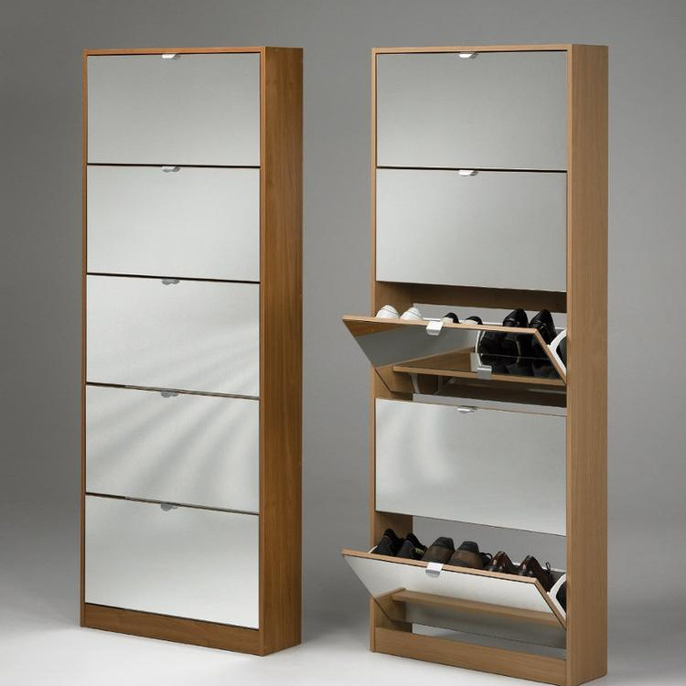 shoe cabinet with mirror