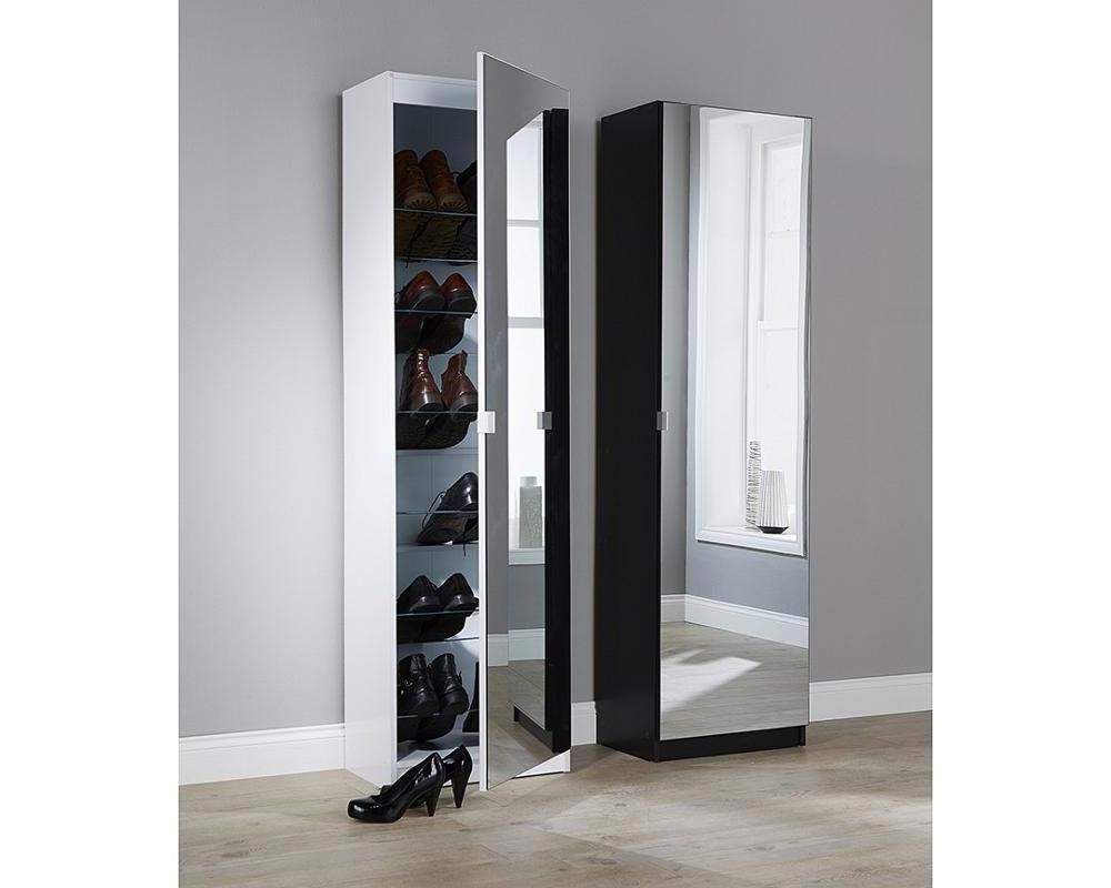 shoe cabinet with mirror