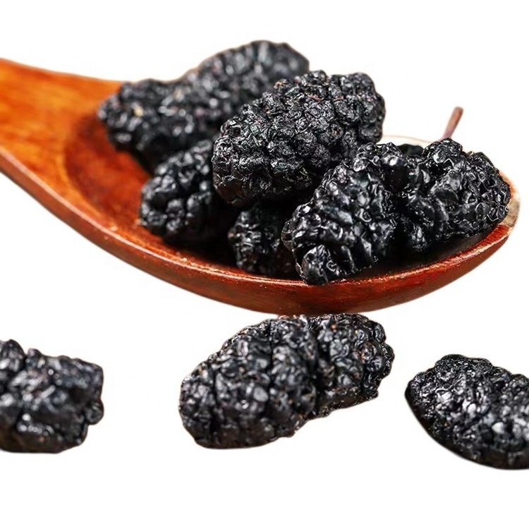 Healthy snack sang shen Dried Black Mulberry Fruits flavor tea sweet dried Mulberries