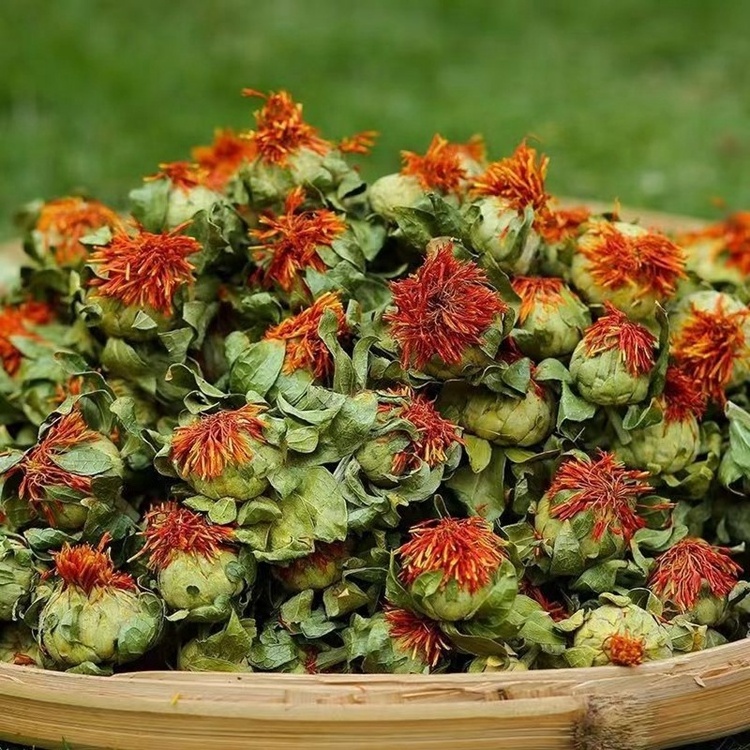 Wholesale hong hua cha healthy dried safflower tea red flowers safflower petals