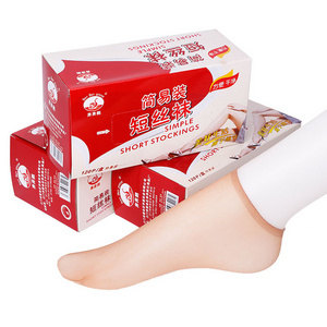 Wholesale Oem Factory Disposable One Time Use Socks Chinlon Polyester Socks For Shoes Trying Box-Packed