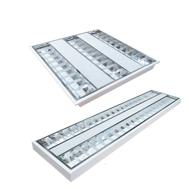 Office lighting 2ft length T5 4x18W grille louver light built-in lamp fixture house high efficiency includes fluorescent T5 tube