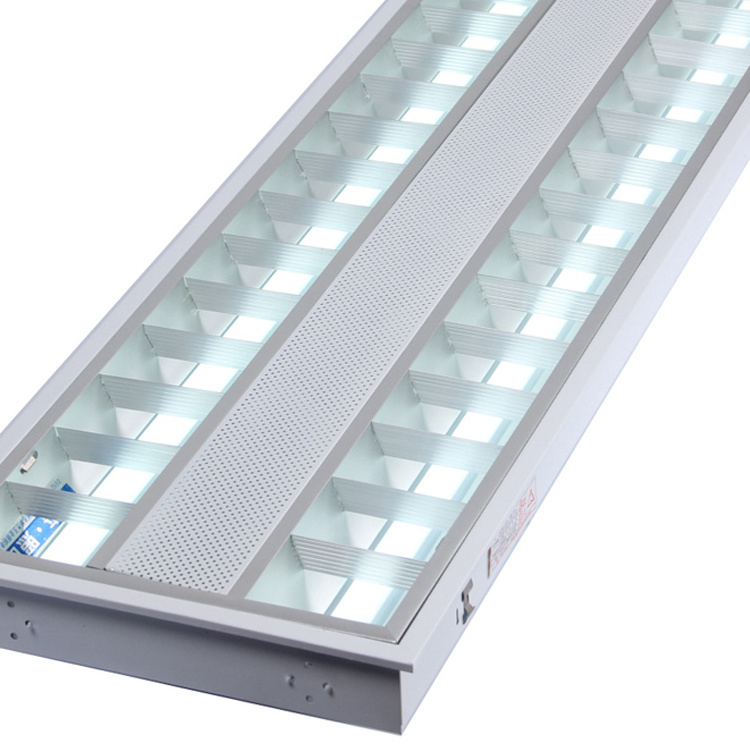 Office lighting 2ft length T5 4x18W grille louver light built-in lamp fixture house high efficiency includes fluorescent T5 tube