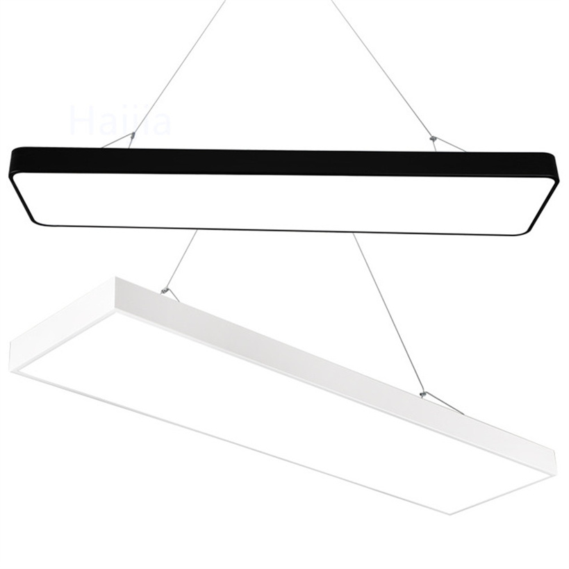 High Quality Commercial Indoor Lighting Flush Mount Black Ceiling Pendant LED Linear Light Fixture