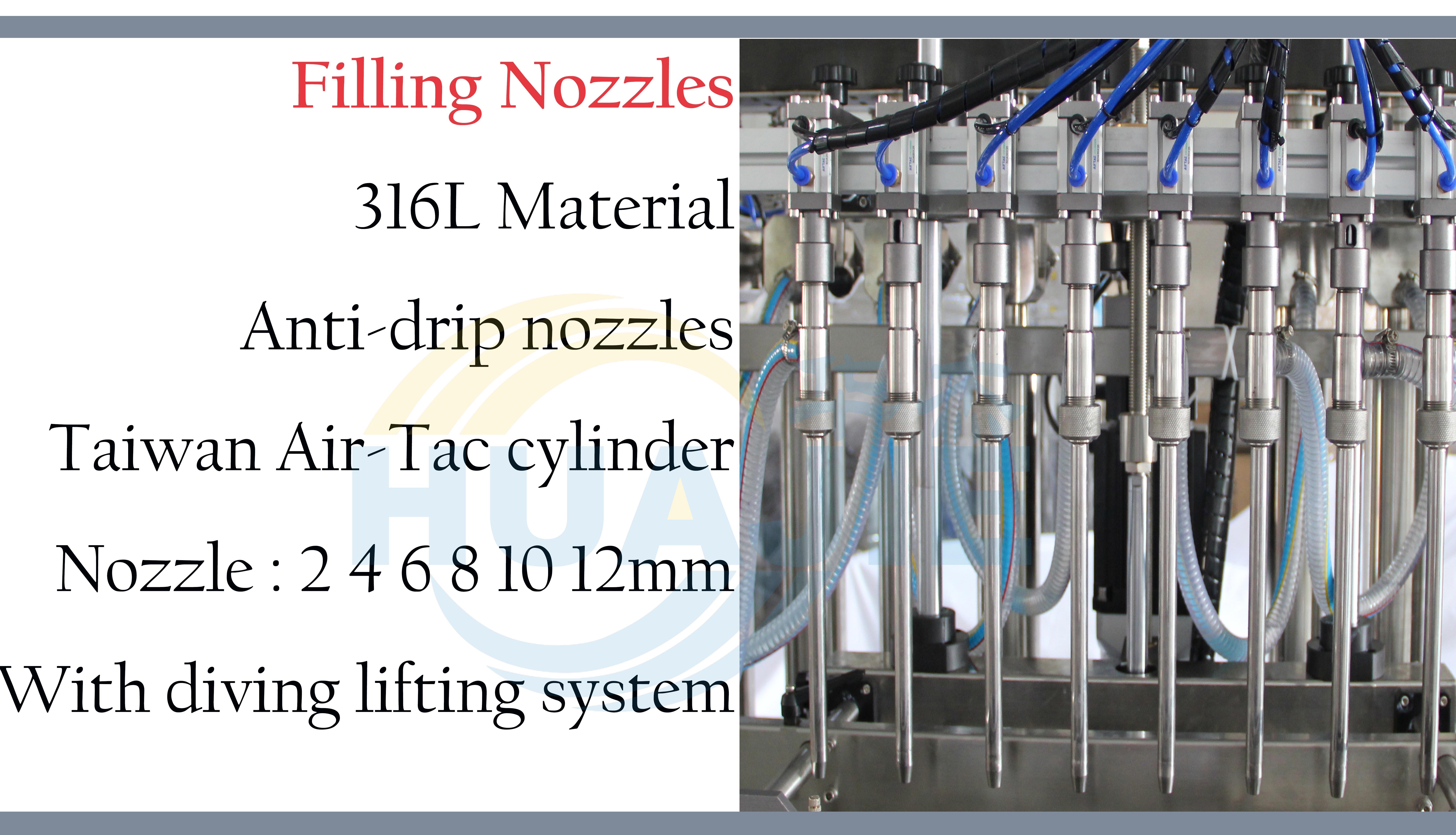 HUAJIE automatic filling machine, servo driving liquid soap/liquid cream piston type filling machine