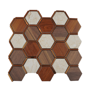 Hexagon Aluminum Plastic Mosaic Tile Self Adhesive Tiles for Walls And Floors And Kitchen Backsplash