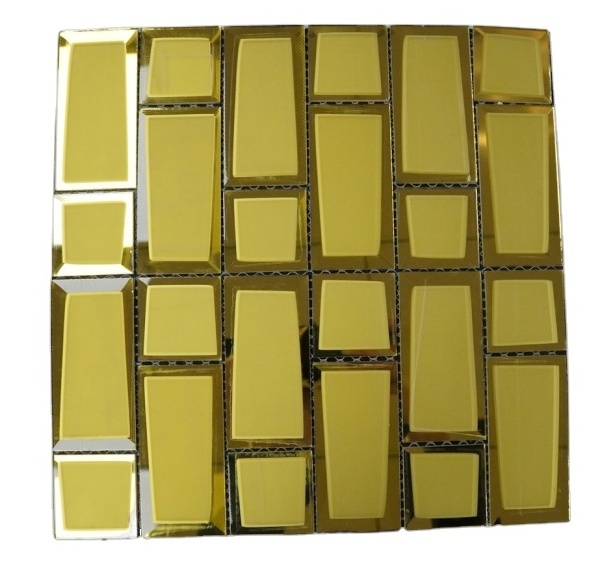 Decorative Art Beveled Glass Mosaic Irregular Tile Design for Mirrors Good Price