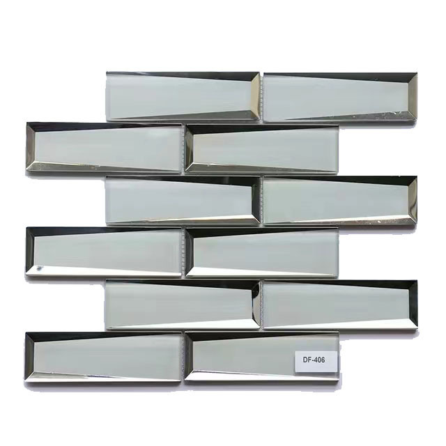 Decorative Art Beveled Glass Mosaic Irregular Tile Design for Mirrors Good Price