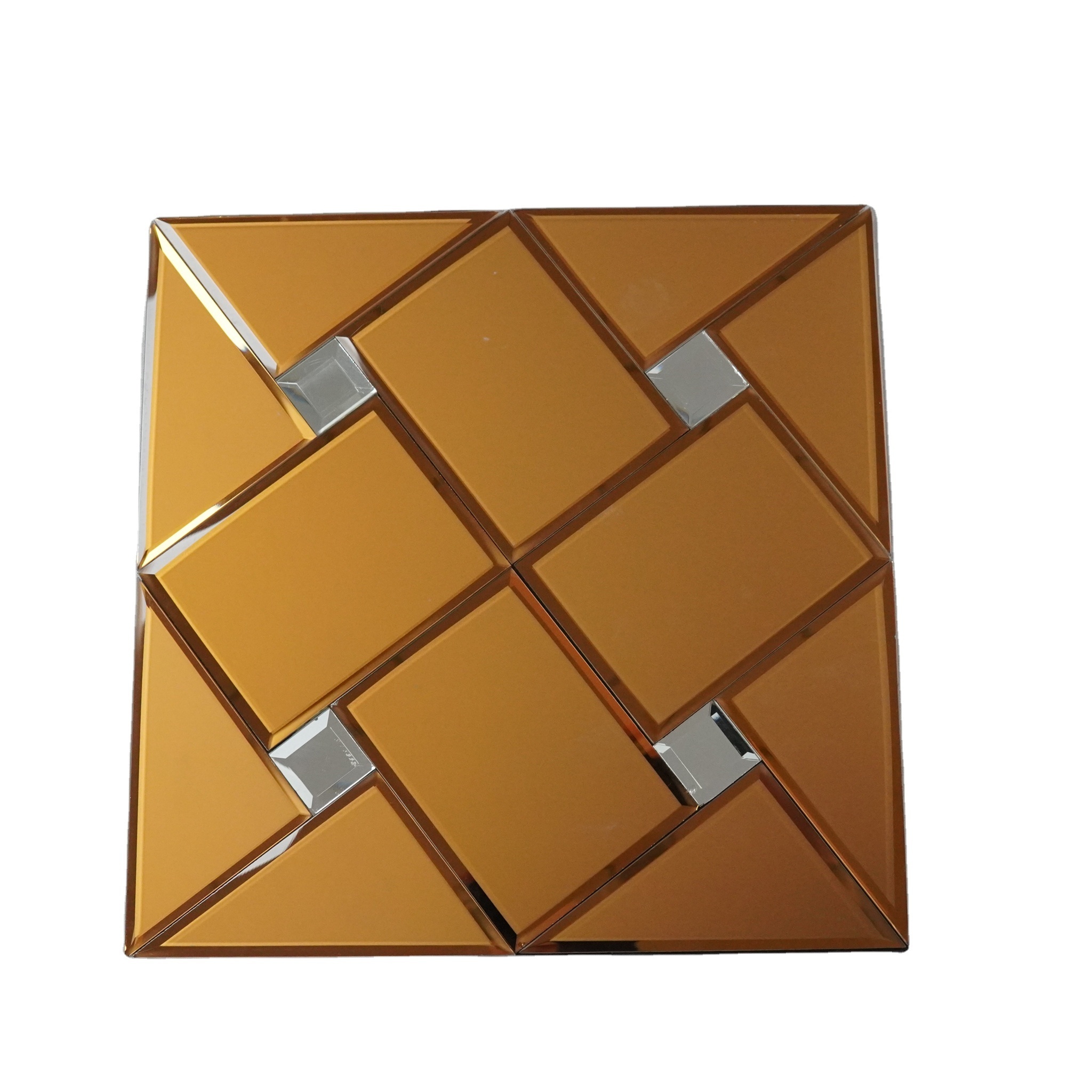 Huajinde Factory 3D Mosaic Glass Brick Tile for Building for Kitchen Outdoor Living Room Hotel