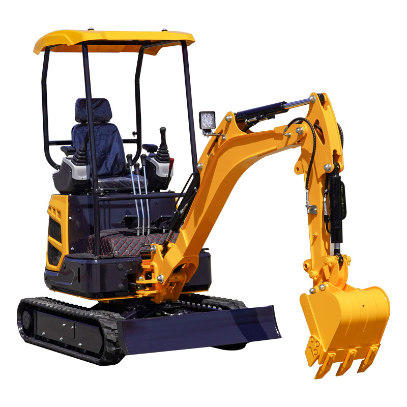 Full range of models Rubber crawler small excavator lawn mower original design with big arm side swing Mini excavator