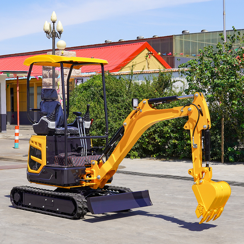 Full range of models Rubber crawler small excavator lawn mower original design with big arm side swing Mini excavator