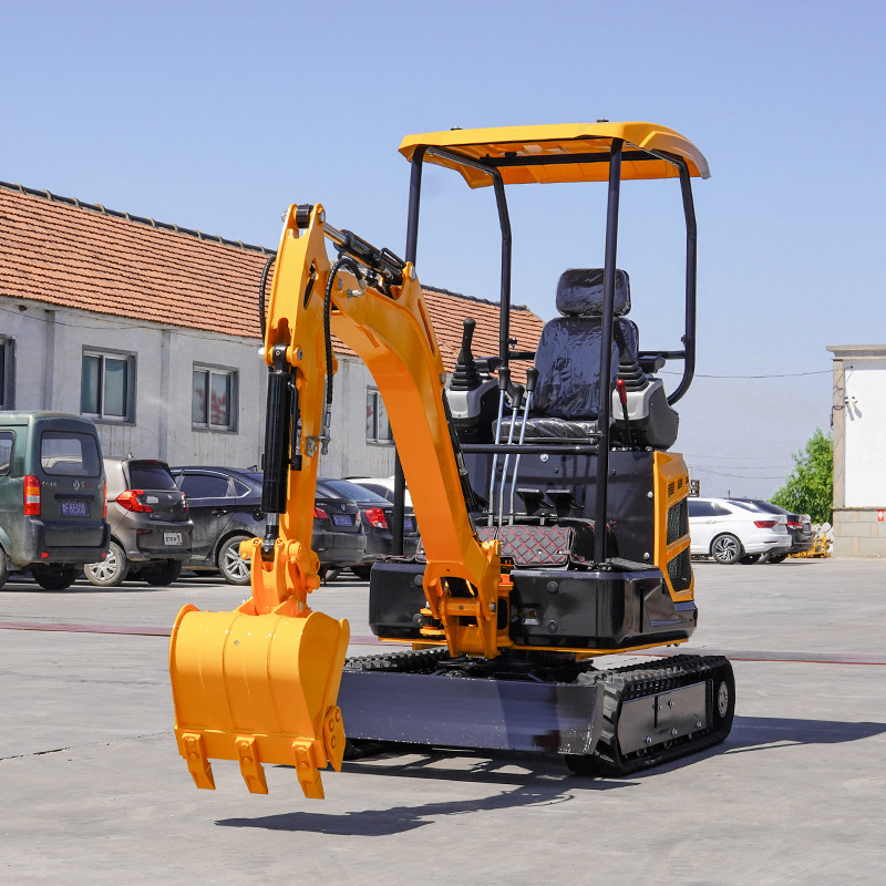 Full range of models Rubber crawler small excavator lawn mower original design with big arm side swing Mini excavator