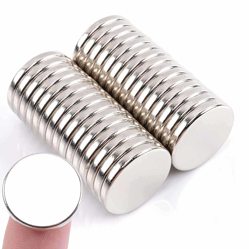 N52 Disc Neodymium Magnet Customized Round Ndfeb Bright Silver Magnets Permanent Neodymium Sphere Magnet  for Industry