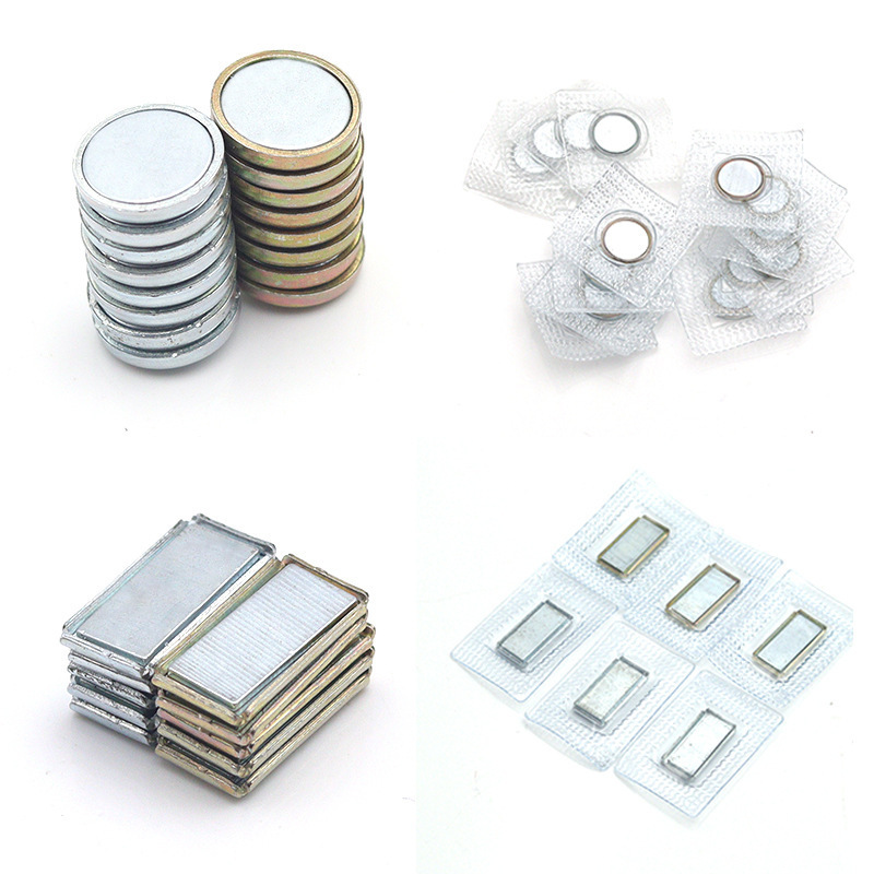 Factory sales high quality magnetic neodymium PVC magnet n35 n52 magnetic buttons for clothes and fabric