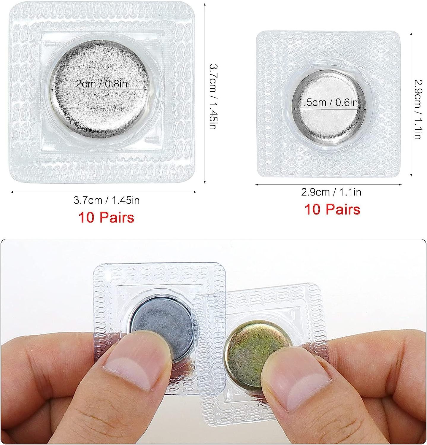 Wholesale Sewable Magnet PVC Coated Neodymium Disc Magnetic Snaps Purse Clothing Sew Magnet