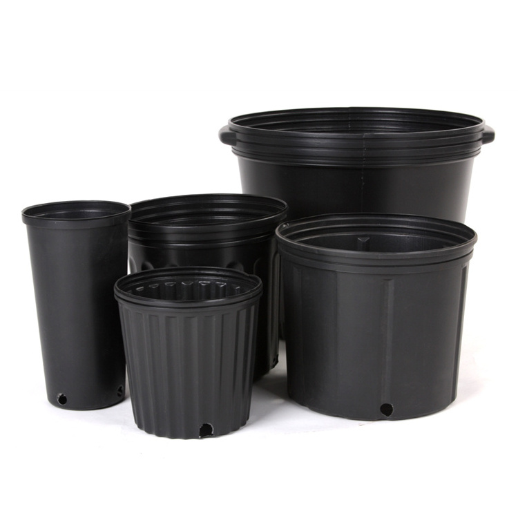 Wholesale 1 2 3 5 7 10 15 20 25 Gallon Garden Home Greenhouse Horticulture Black Plastic Nursery Gallon Pot Planter