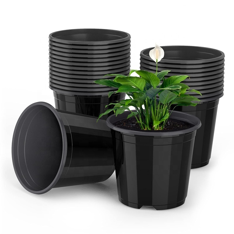 130 x 115 x 88mm Durable Double Color Plastic Flower Pot 8 Size Small Plant Nursery Flower Pots